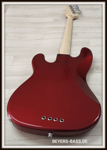 Lakland Skyline 44-64C Custom, Candy Apple Red Gloss